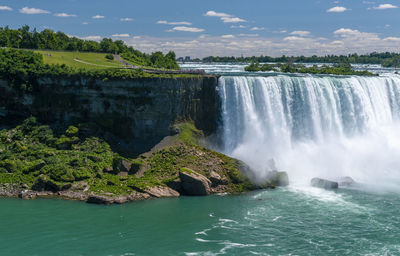 Scenic view of waterfall