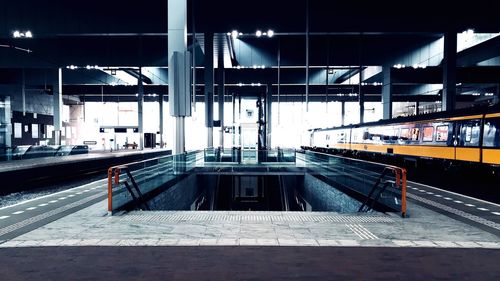 View of railroad station platform