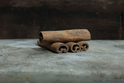 Close-up of objects on table