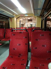 Empty seats in bus