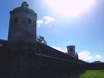 Low angle view of built structure against the sky