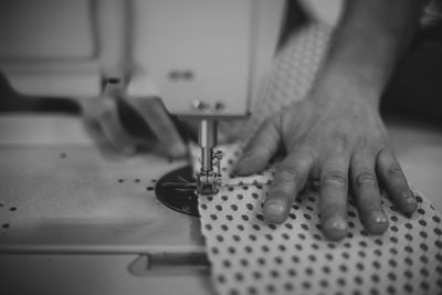 Close-up of man working