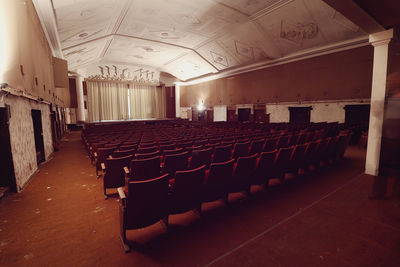 Empty chairs in room