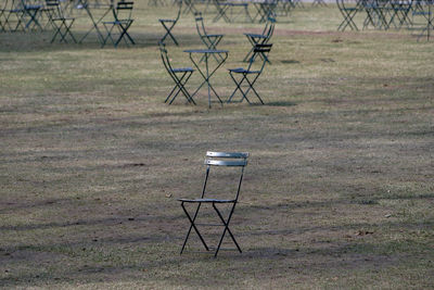Chairs on grass