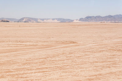 Scenic view of desert against sky