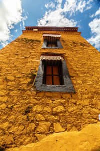 Low angle view of building against sky