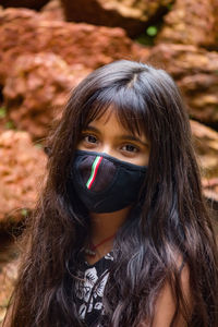 Close-up portrait of a beautiful young woman