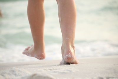 Low section of man on beach