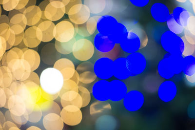 Defocused image of illuminated lights