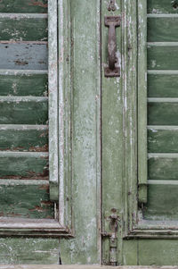 Close-up of old wooden door