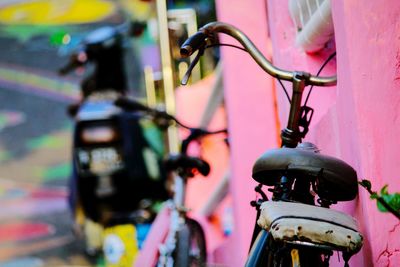 Close-up of bicycle