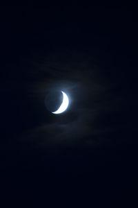 Low angle view of moon at night