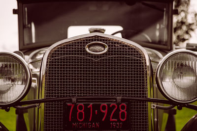 Close-up of information sign