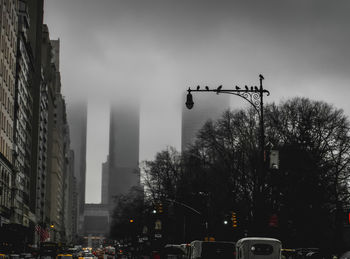 City street against sky