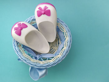 High angle view of ice cream over black background