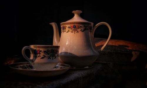 Close-up of coffee on table