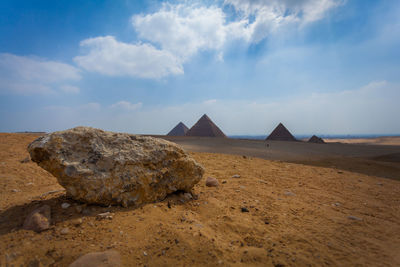 Scenic view of desert against sky