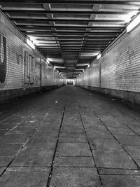 Empty underground walkway
