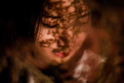 Close-up portrait of smiling girl