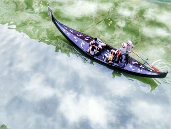 Boats in lake