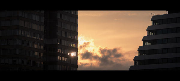 Low angle view of buildings against sky