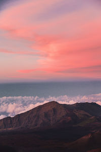 Scenic view of landscape during sunset