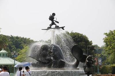 Fountain in water