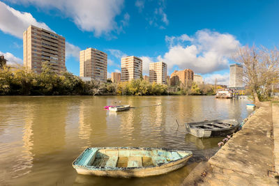 Boats in river