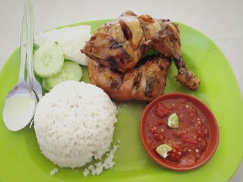 Close-up of food in plate