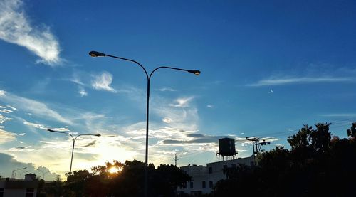 City lit up at sunset