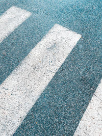 High angle view of zebra crossing