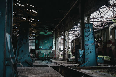 Interior of abandoned factory