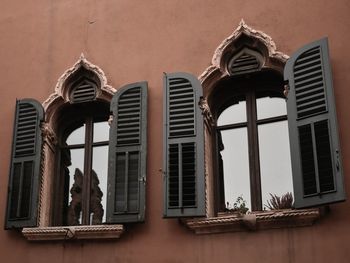 Low angle view of traditional building against sky