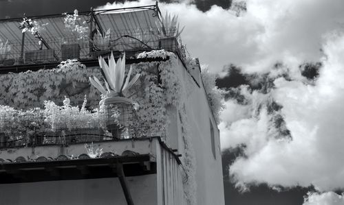 Low angle view of built structure against sky