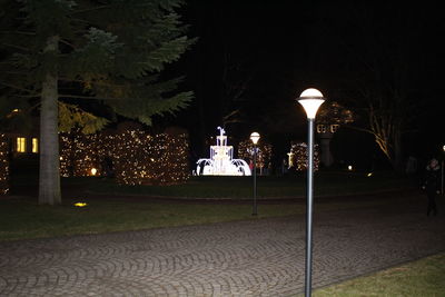 Illuminated city at night