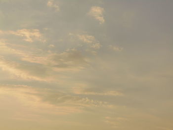 Low angle view of sky during sunset
