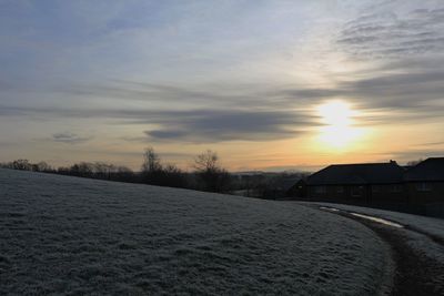 Sun shining through clouds