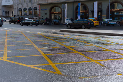 Cars on city street