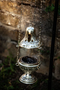 Close-up of chain hanging