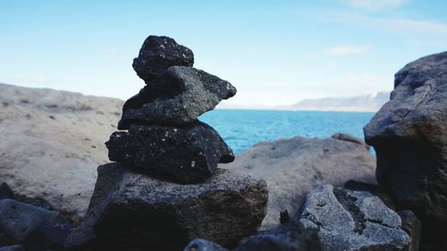 Rocks on sea shore