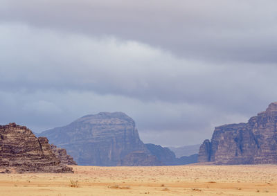 Scenic view of rocky mountains against sky