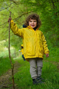 Smiling cute boy photo in nature ...