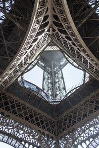 Low angle view of eiffel tower