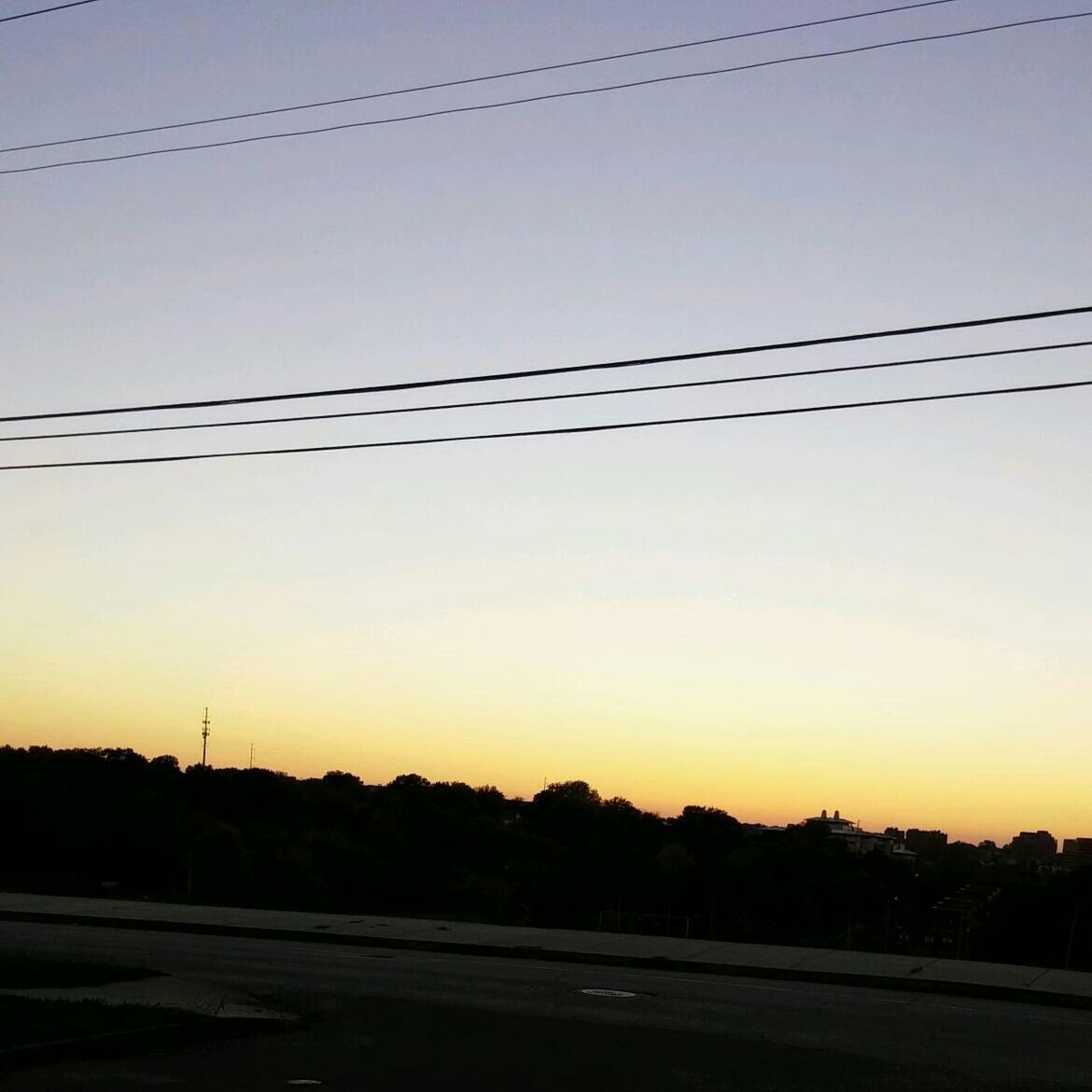 clear sky, power line, sunset, electricity pylon, copy space, silhouette, cable, road, electricity, transportation, connection, power supply, landscape, tranquility, tranquil scene, nature, sky, power cable, scenics, outdoors