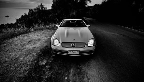 Vintage car on street