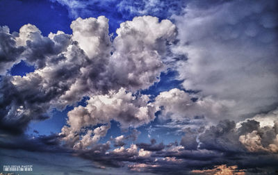 Low angle view of clouds in sky