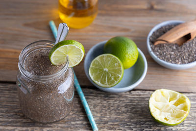Close-up of fruits on table