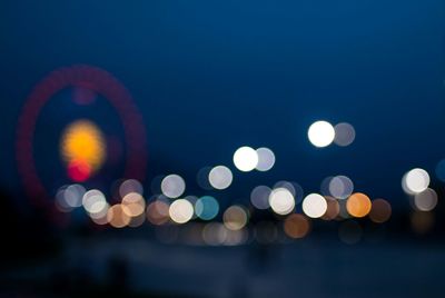 Defocused lights at night