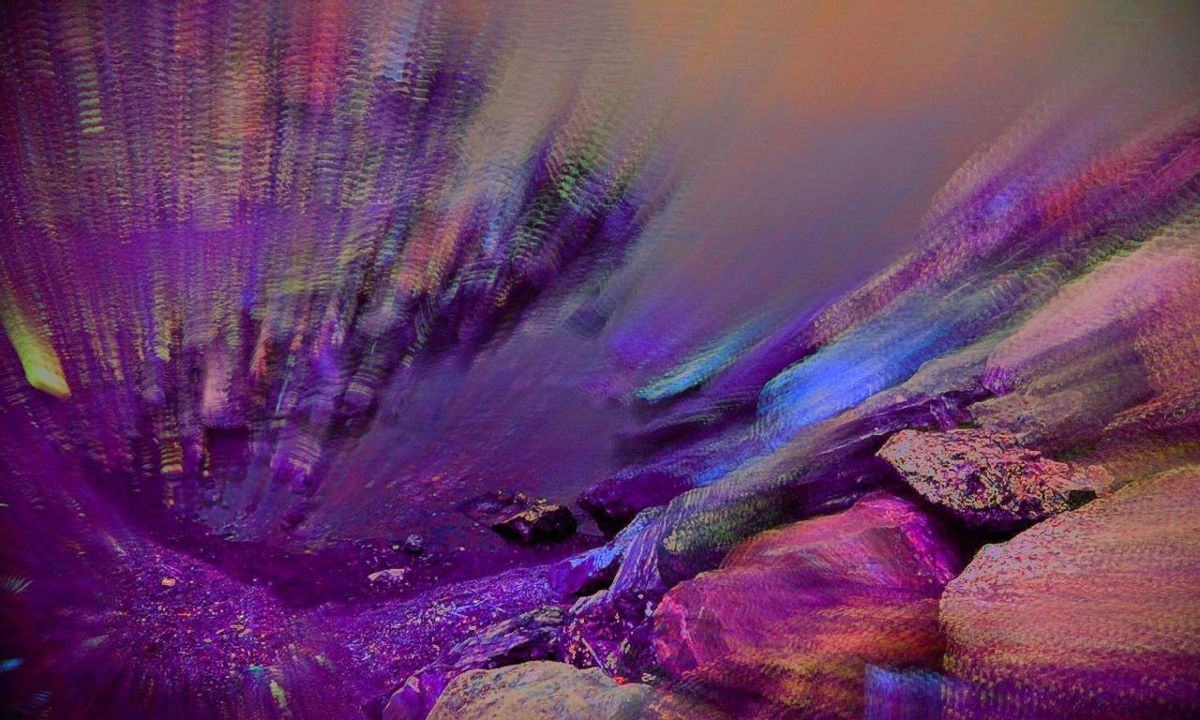 purple, full frame, multi colored, beauty in nature, nature, backgrounds, water, no people, abstract, close-up, outdoors, sea, textured, long exposure, motion, pink color, blurred motion, auto post production filter, rock - object, night