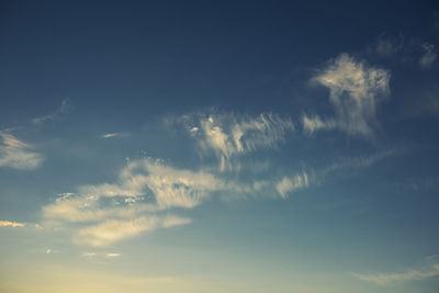 Low angle view of clouds in sky